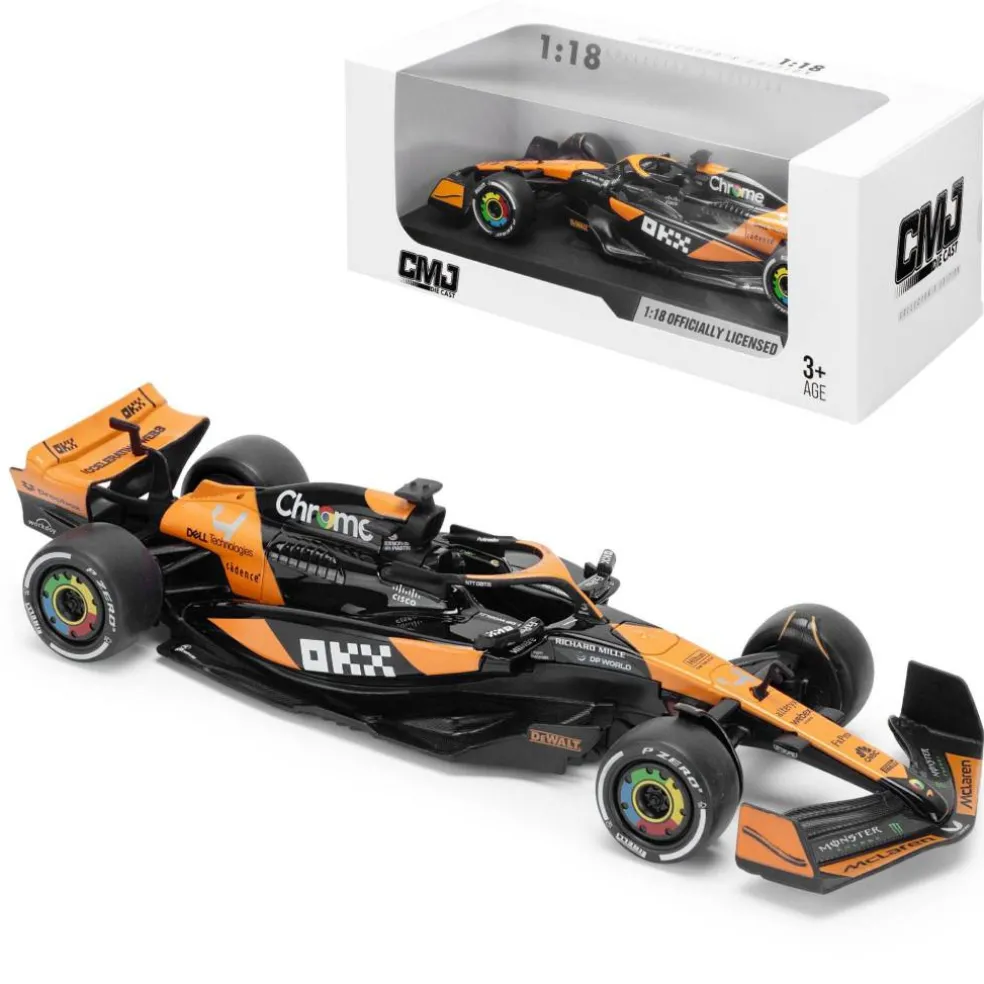 Team CMJ Die Cast Car 1:18 Scale McLaren F1 2024