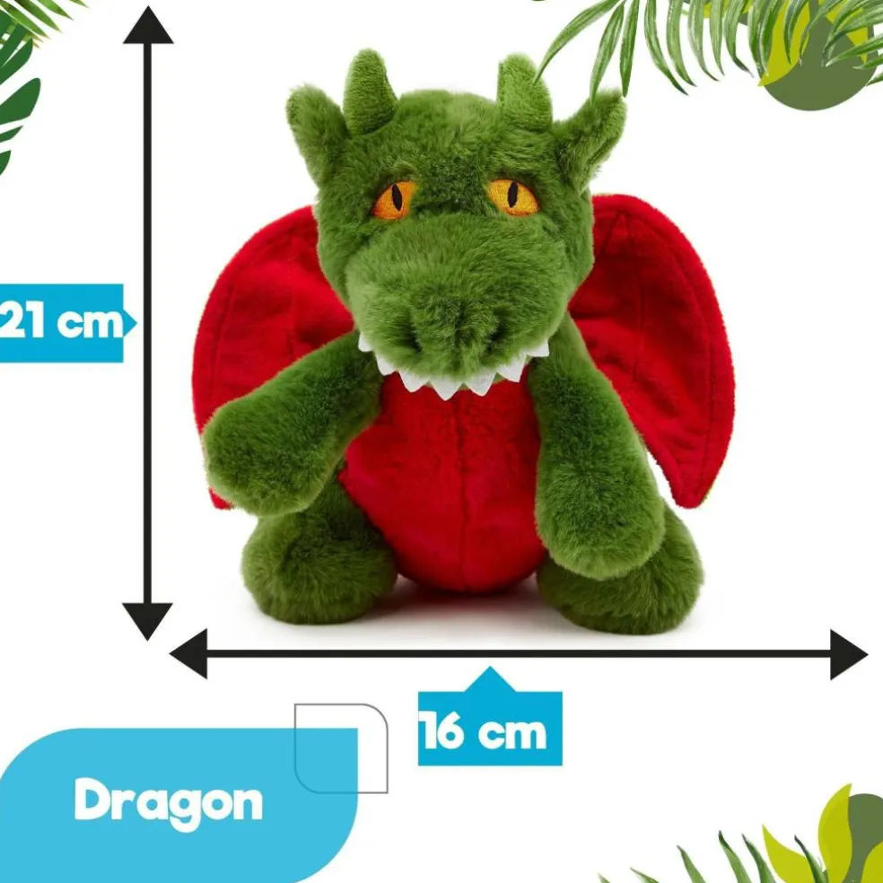 Team Zappi Co Dragon Green Soft Toy 21 cm ECO