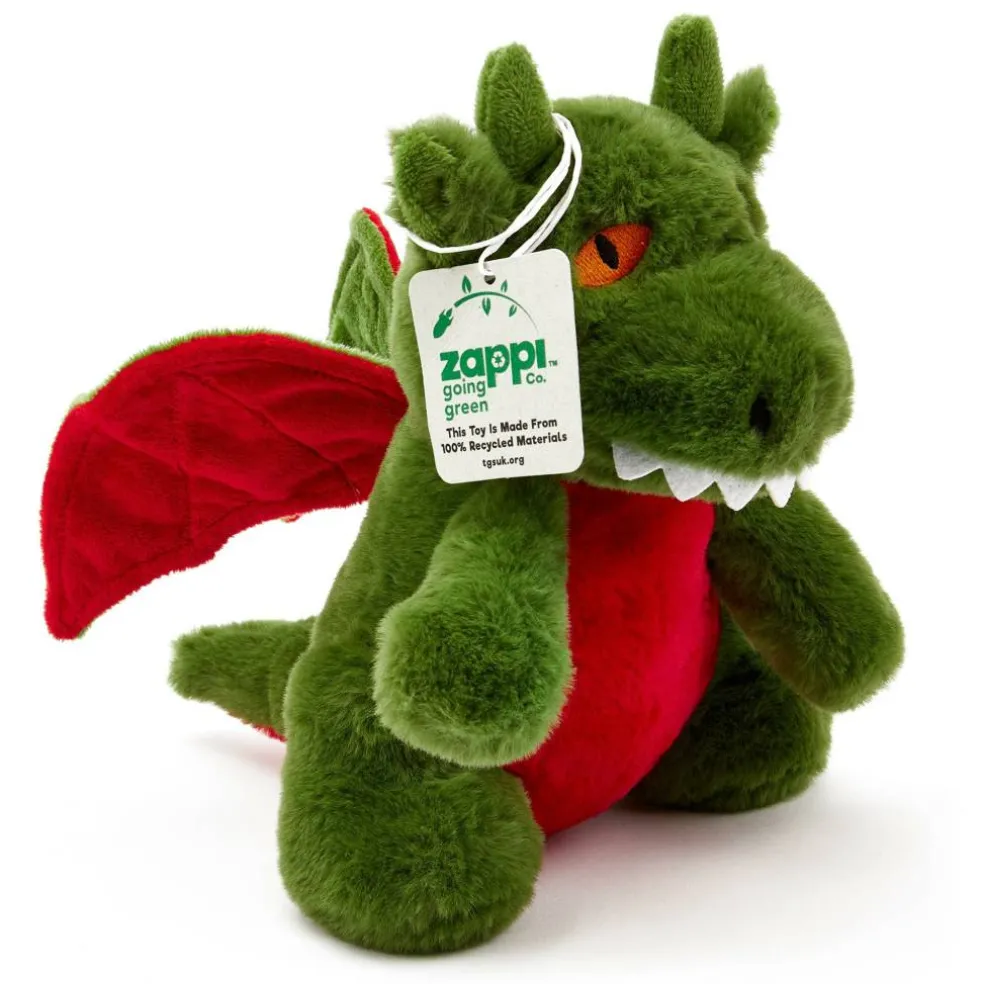 Team Zappi Co Dragon Green Soft Toy 21 cm ECO
