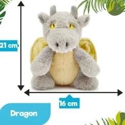 Team Zappi Co Dragon Grey Soft Toy 21 cm ECO