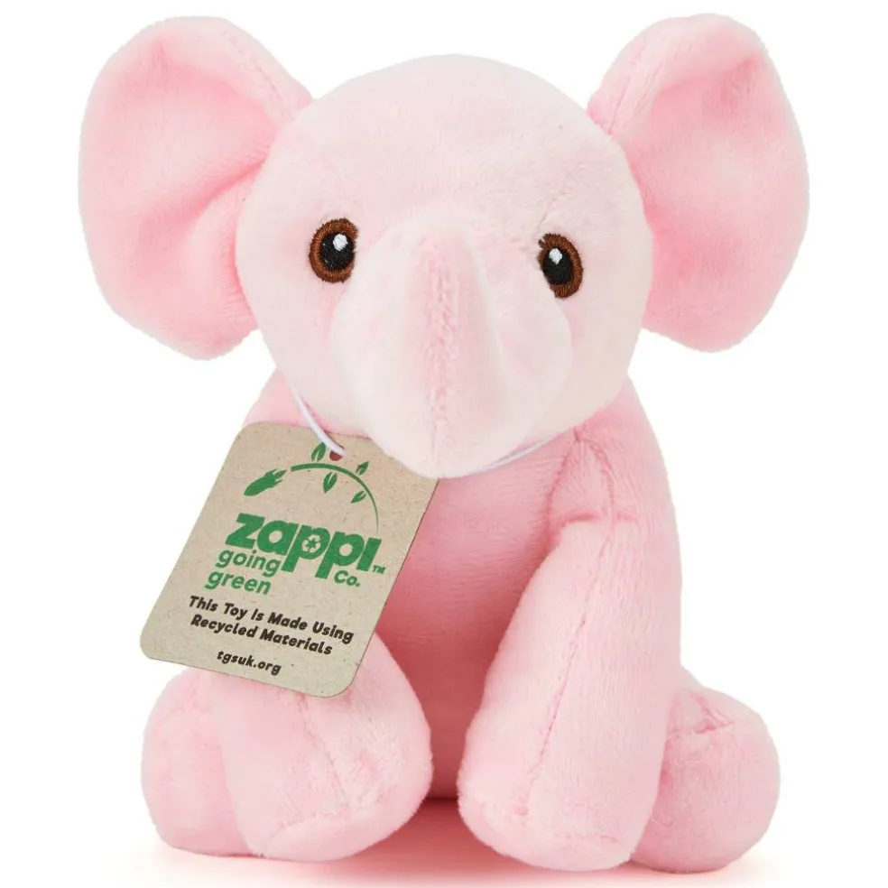 Team Zappi Co Elephant Pink Soft Toy 15 cm ECO