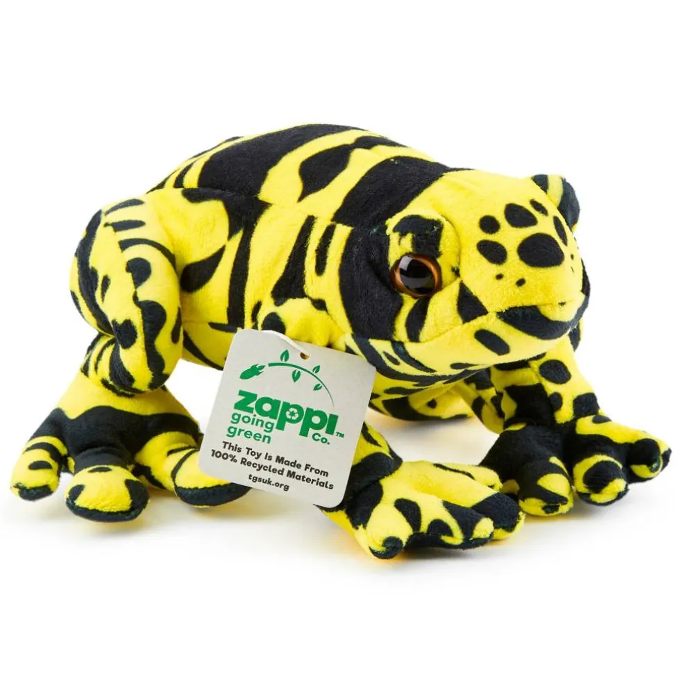 Team Zappi Co Yellow Banded Poison Dart Frog Soft Toy 20 cm ECO