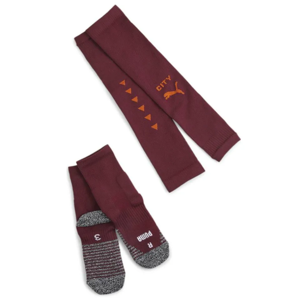 Team Mcfc Stacked Logo Socks Promo Football Sock Mens