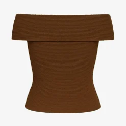 Textured Bardot Sleeveless Top