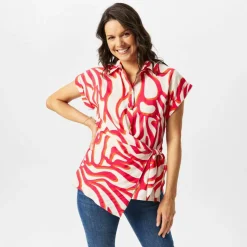 Tie Cap Sleeve Shirt