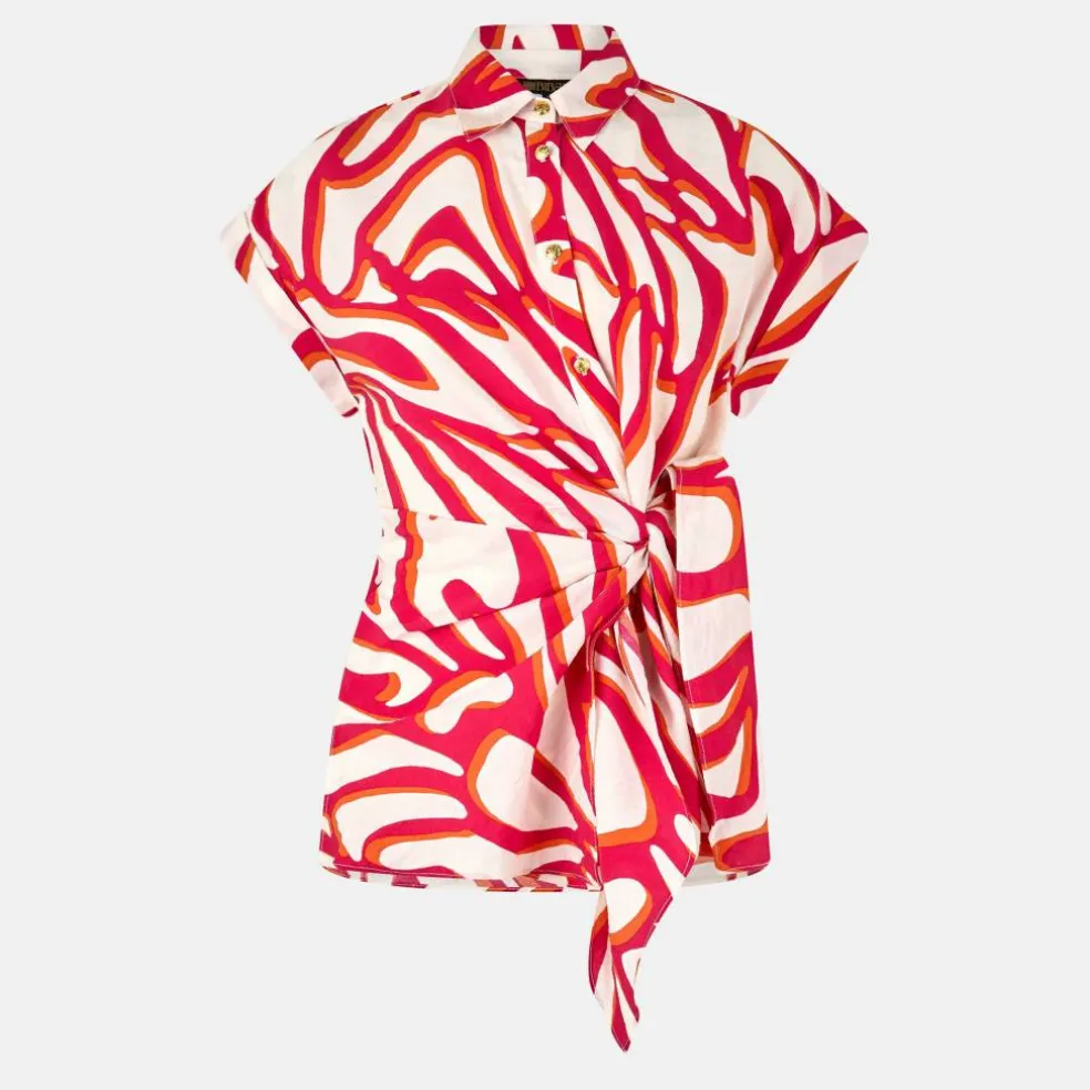 Tie Cap Sleeve Shirt