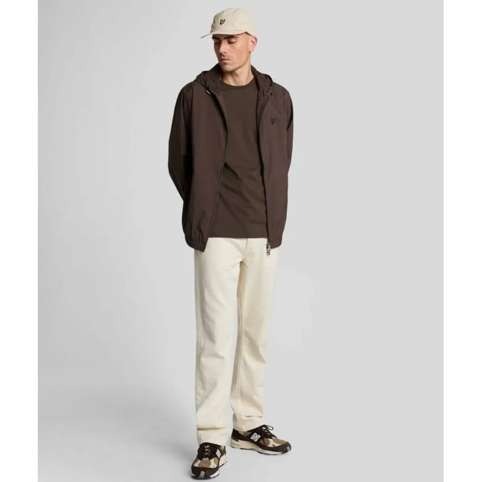 Tonal Eagle Hooded Bomber Jacket