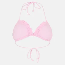 Triangle Bikini Top with Frill Edge
