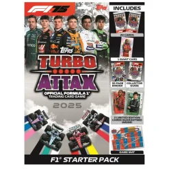 Turbo Attax Formula 1 2025- Starter Pack contains 20 Turbo Attax cards including an Emerald A