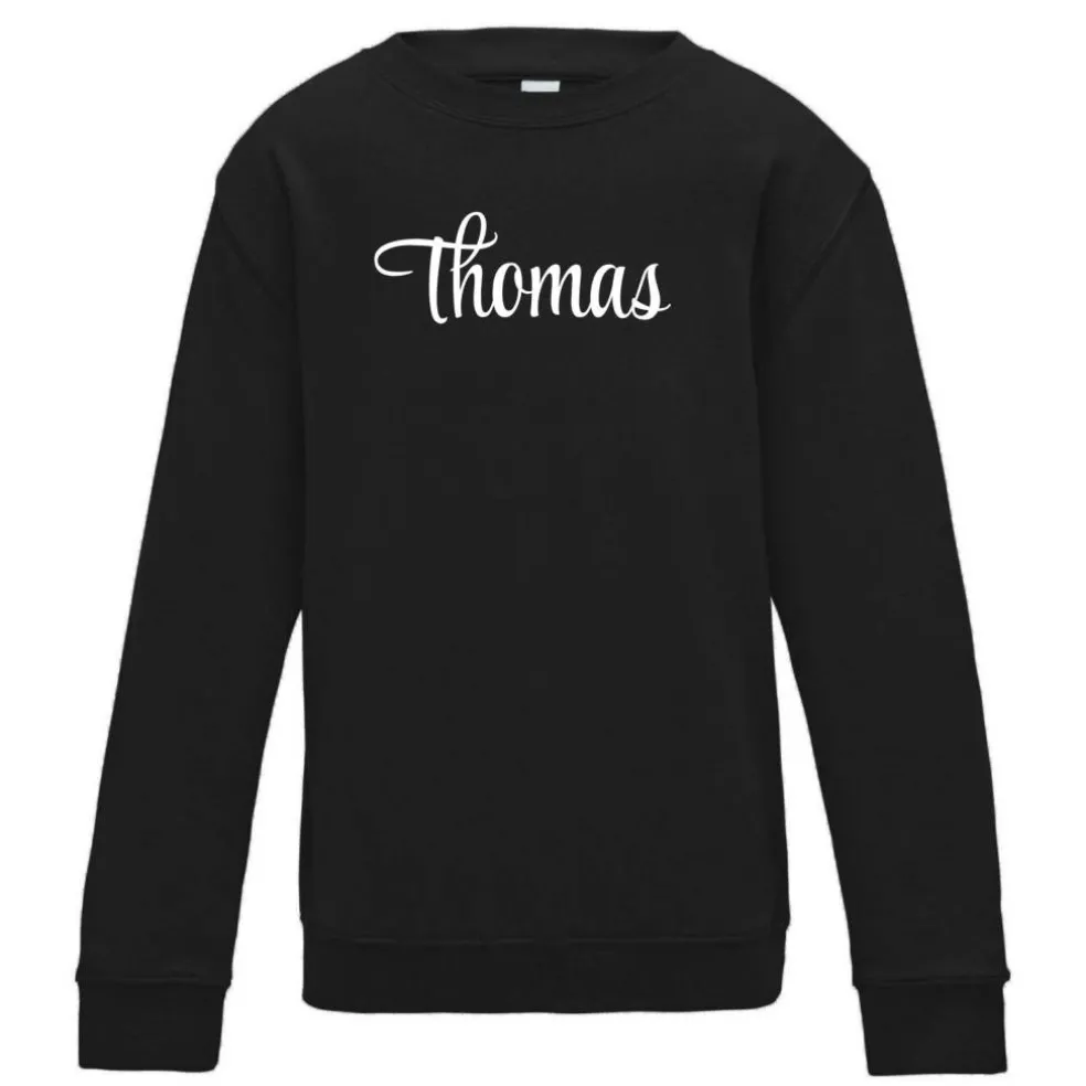 Unisex Kids' Cotton Long Sleeve Crew Sweatshirt