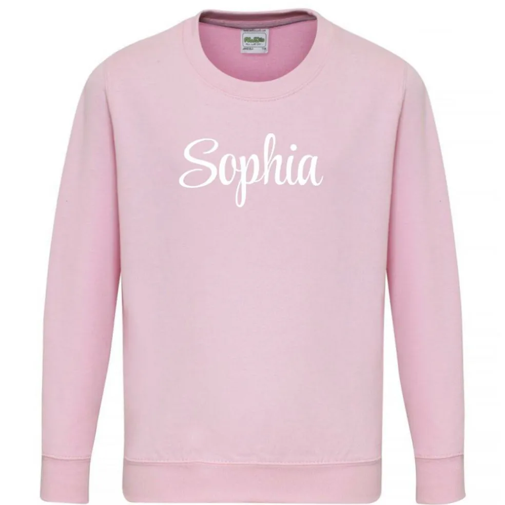 Unisex Kids' Cotton Long Sleeve Crew Sweatshirt