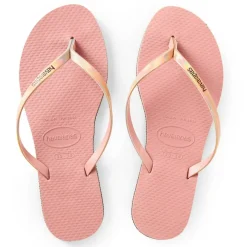Unisex Kids Hav. You Metallic Crocus Rose Flip Flops