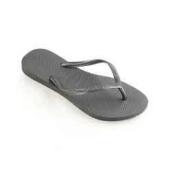 Unisex Kids Slim Steel Grey Flip Flops