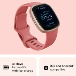 Versa 4 Fitness Smartwatch - Pink/Copper Rose