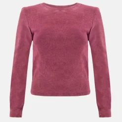 Washed Ribbed Long Sleeve Top