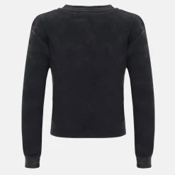 Washed Rib Long Sleeve Top