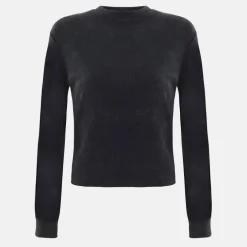 Washed Rib Long Sleeve Top