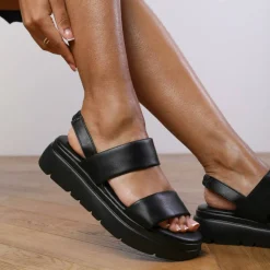 Where’s Chunky Double Strap Slingback Sandals