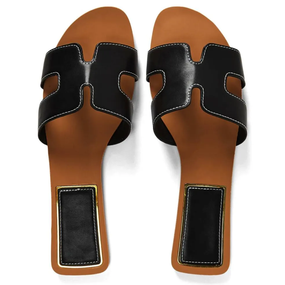 Where’s Cut Out Design Slide On Sandals