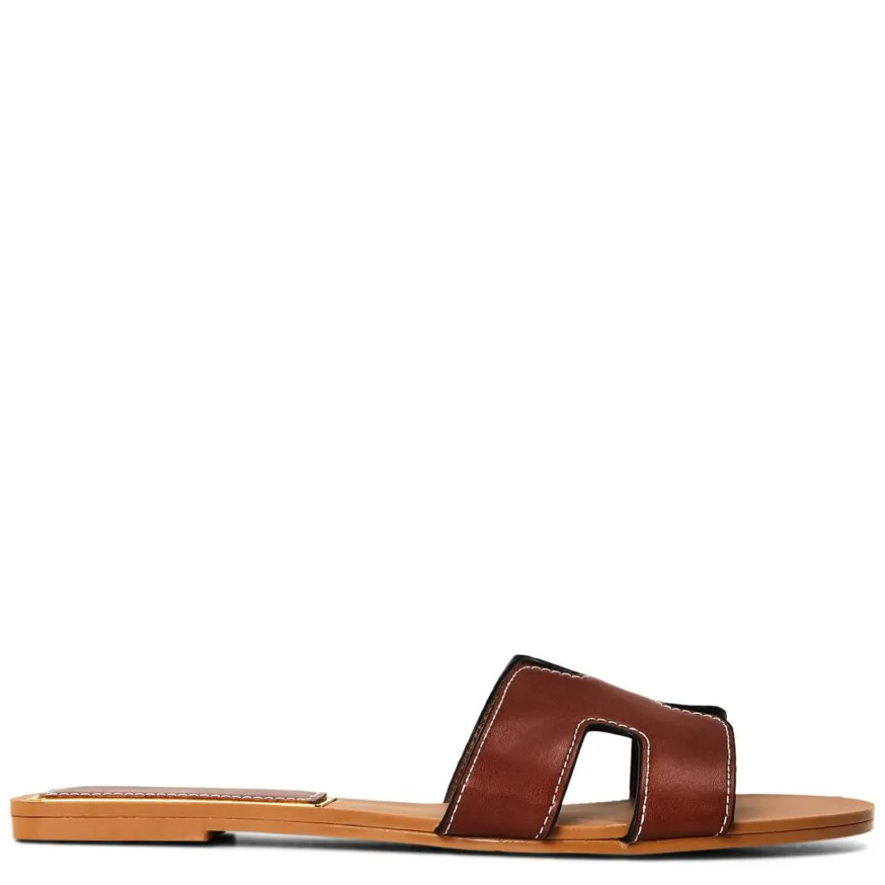 Where’s Cut Out Design Slide On Sandals