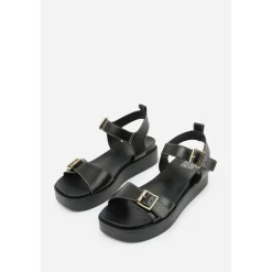 Where’s Double Buckle Strap Platform Sandals