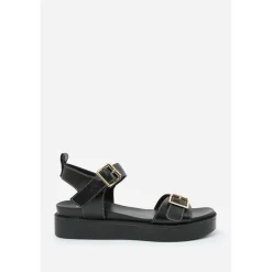 Where’s Double Buckle Strap Platform Sandals