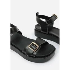 Where’s Double Buckle Strap Platform Sandals