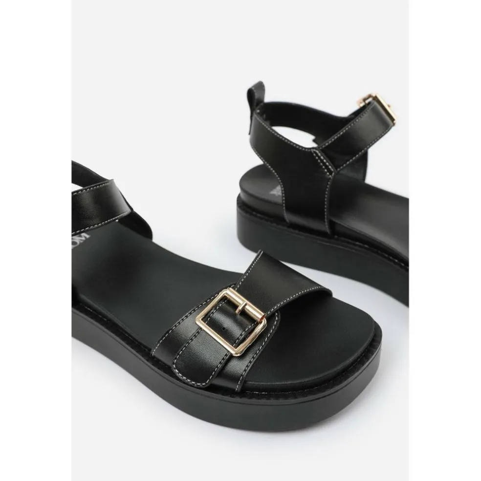 Where’s Double Buckle Strap Platform Sandals