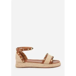 Where’s Studded Gladiator Braided Strap Espadrille Flatform