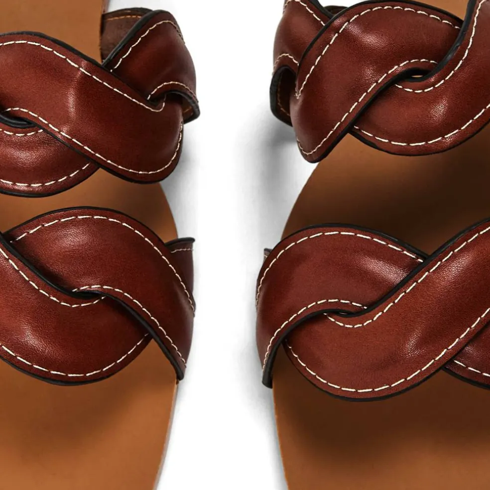 Where’s Two Strap Braided Slip on Sandals