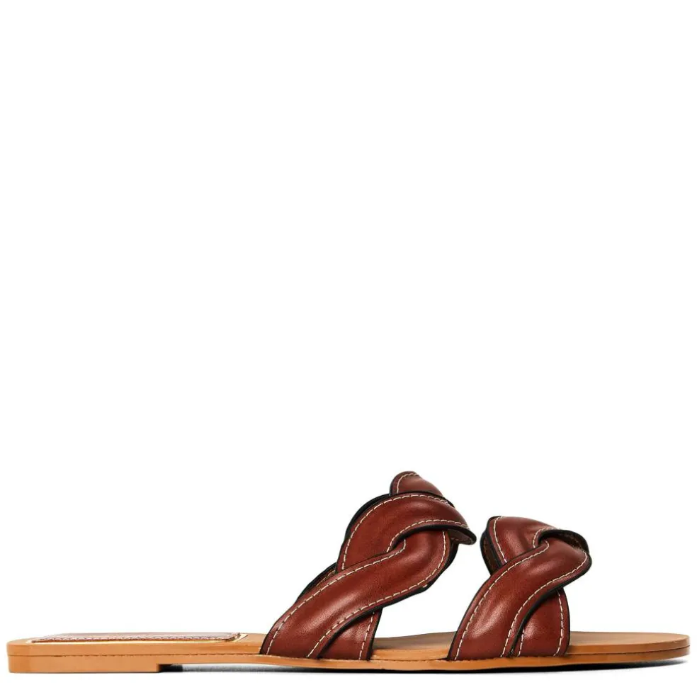 Where’s Two Strap Braided Slip on Sandals