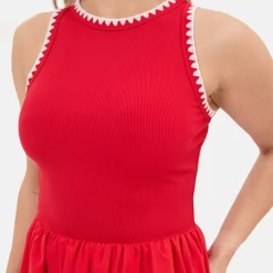 Whipstitch Midaxi Dress