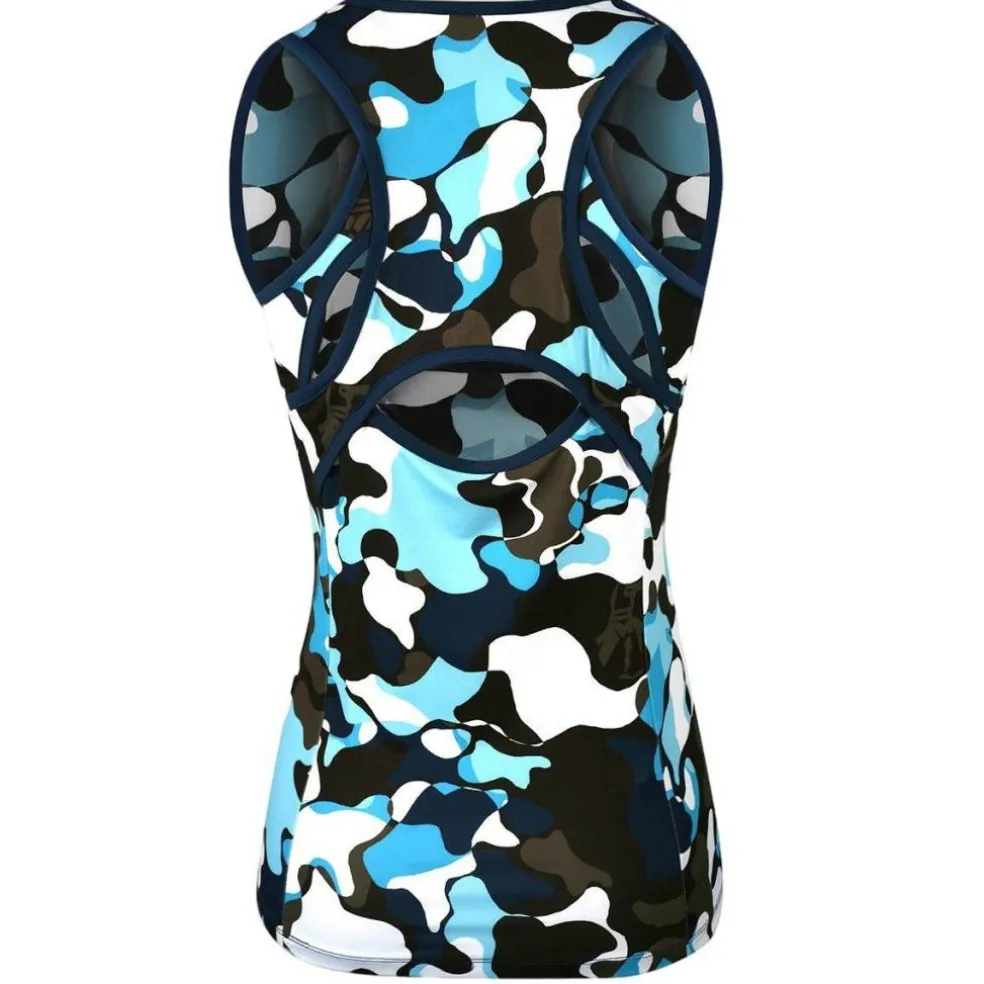 Women's Abstract Print Short-Sleeve Performance Polo Shirt