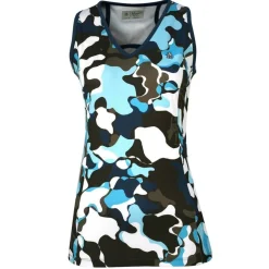 Women's Abstract Print Short-Sleeve Performance Polo Shirt