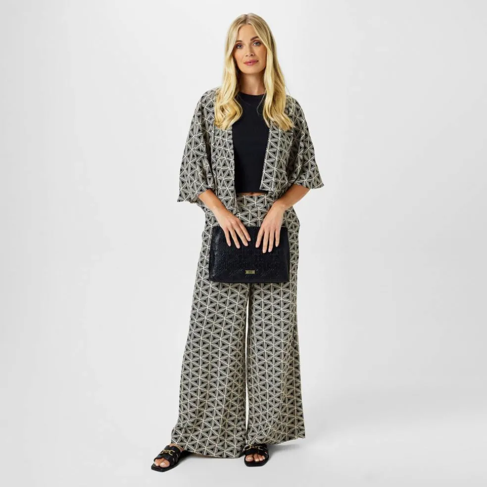 Women's Archive Kimono Viscose Cropped Batwing Overcoat