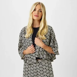 Women's Archive Kimono Viscose Cropped Batwing Overcoat