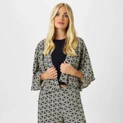 Women's Archive Kimono Viscose Cropped Batwing Overcoat