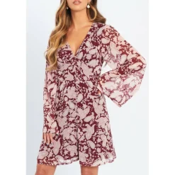 Women's Bell Sleeve Mini Dress