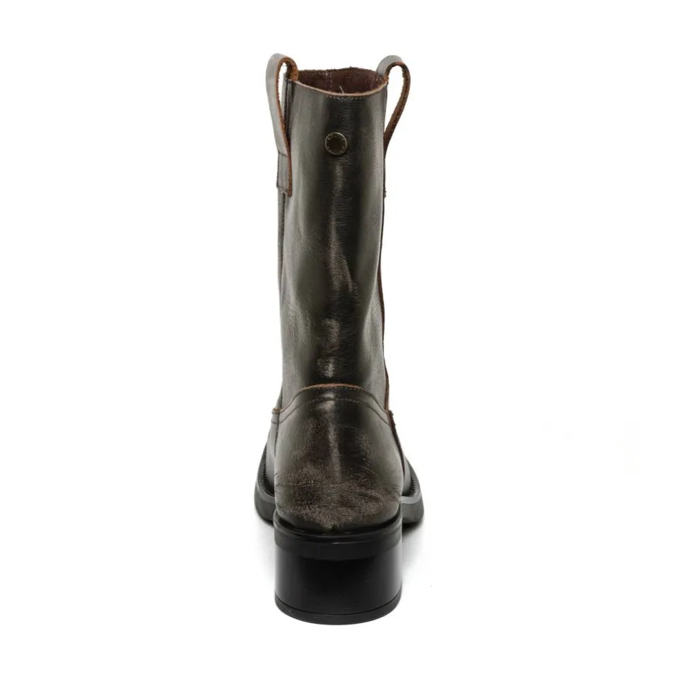 Women's Benedict Side Zip Biker Boots