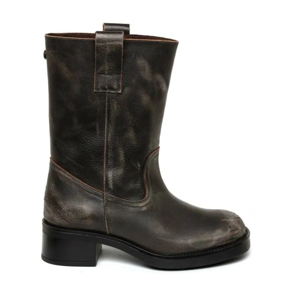 Women's Benedict Side Zip Biker Boots