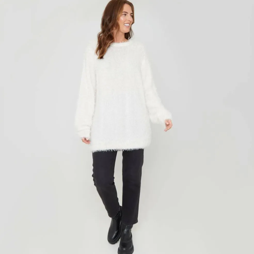 Women's BeYou Fluffy Crew Neck Jumper