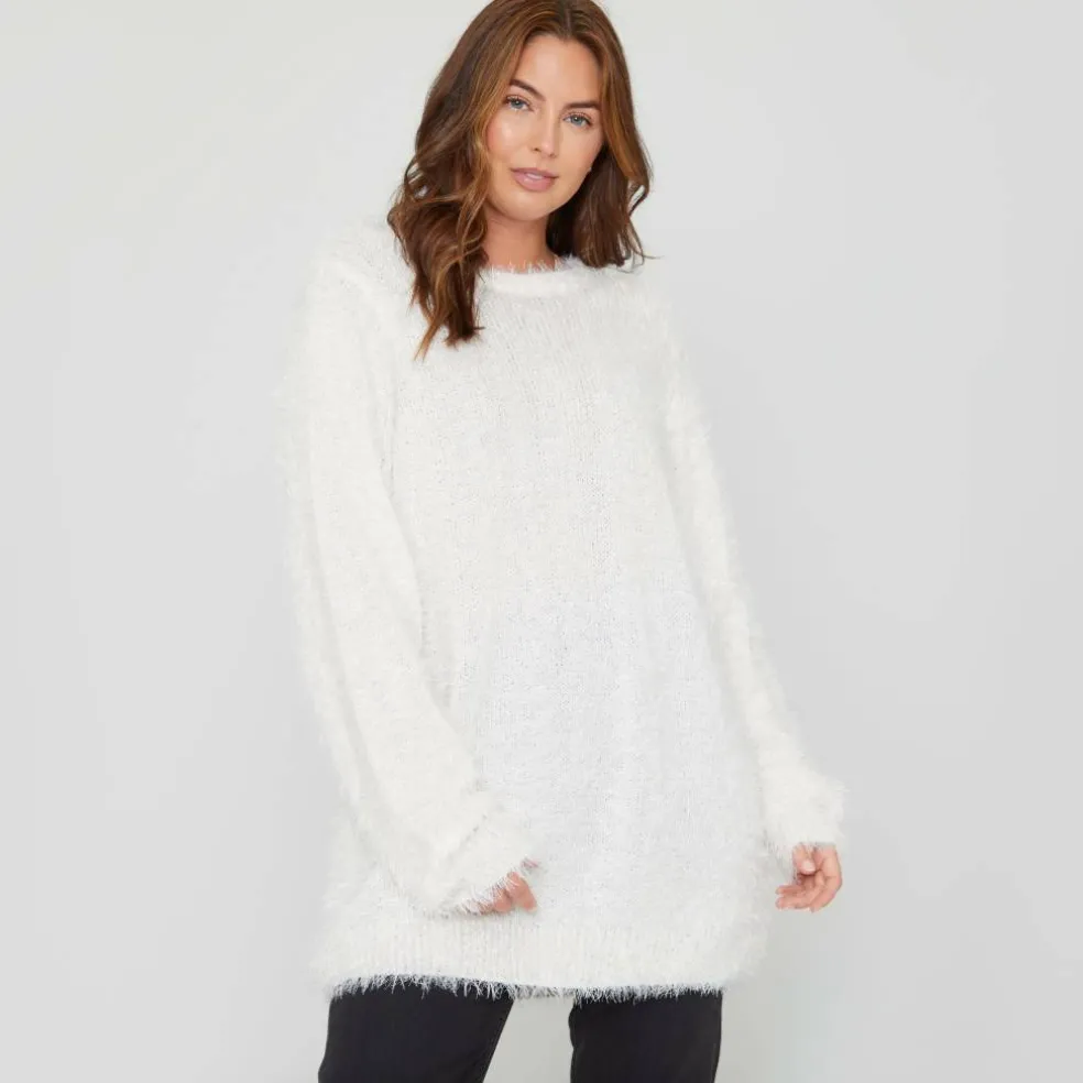 Women's BeYou Fluffy Crew Neck Jumper