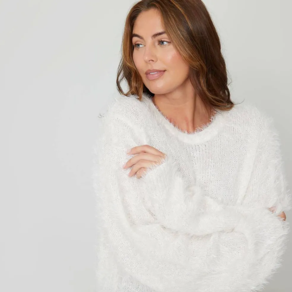 Women's BeYou Fluffy Crew Neck Jumper