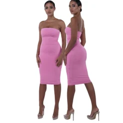 Women's Boobtube Midi Bodycon Dress