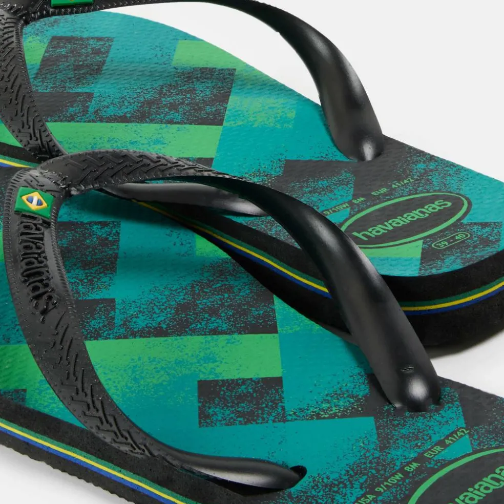 Women's Brasil Fresh Black Flip Flops