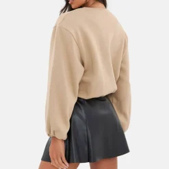 Women's Bubble Hem Long Sleeve Bomber Jacket