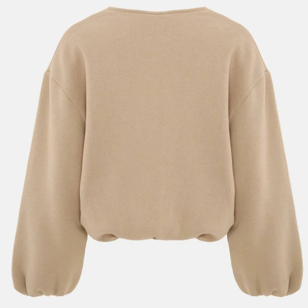 Women's Bubble Hem Long Sleeve Bomber Jacket
