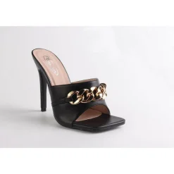 Women's Chain Detail Flat Sandal