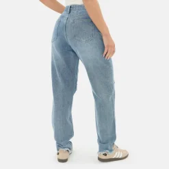 Womens Cotton Straight Leg Jeans