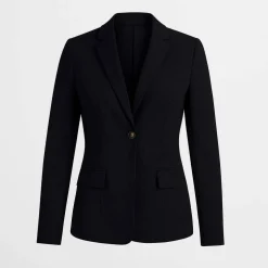 Women's Crepe Button Long Sleeve Blazer